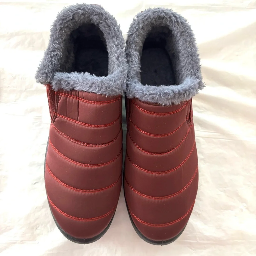 NWOT Boojoy Winter boots burgundy Waterproof slip on SZ 7.5